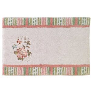 Avanti Home Butterfly Garden Bath Rug White 100% cotton